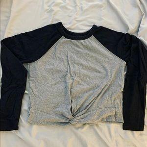 Crop baseball tee